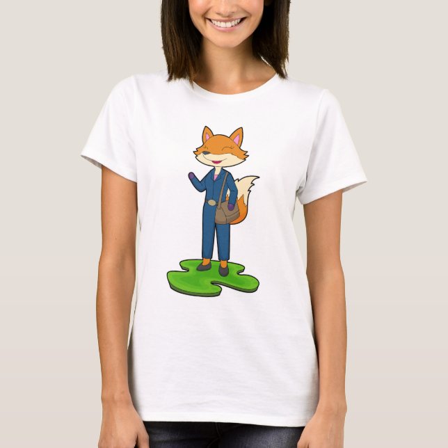 Fox Secretary Bag Office T-Shirt (Front)