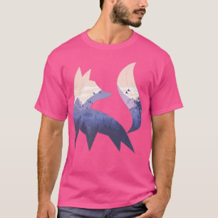 Fox Silhouette Forest Nature Animal Red Fox Forest T-Shirt