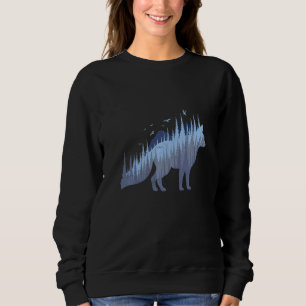 Fox silhouette fox forest hunter  2 sweatshirt