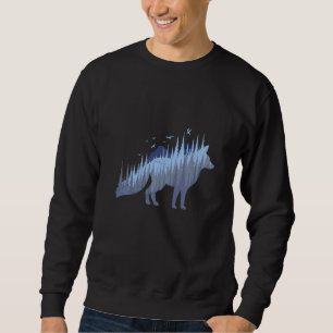 Fox silhouette fox forest hunter  2 sweatshirt