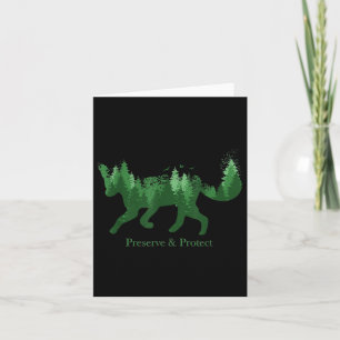 Fox Silhouette Preserve & Protect Environmenta Card