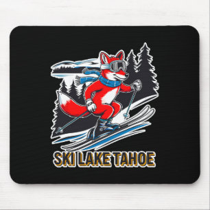 Fox Skiing Alpine Ski Adventure Lake Tahoe Califor Mouse Pad