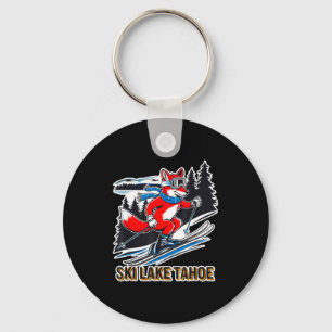 Fox skiing alpine ski adventure lake tahoe key ring