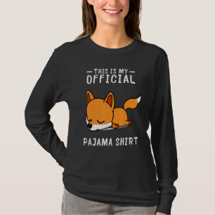 Fox Sleep Pyjamas Pajama Sleepover T-Shirt