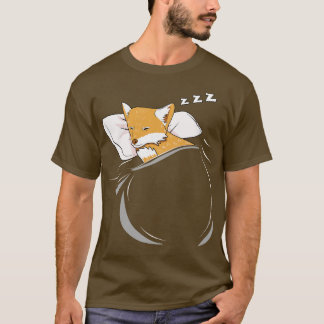 Fox Sleeping Animal Nap Napping Slumber T-Shirt