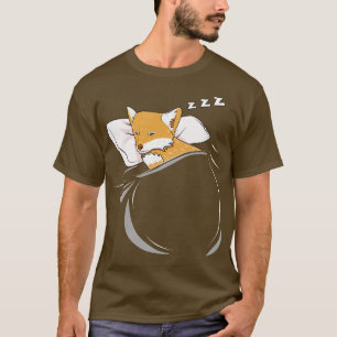 Fox Sleeping Animal Nap Napping Slumber T-Shirt