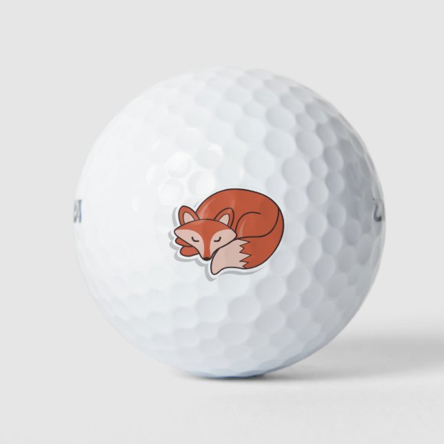 Fox Sleeping Golf Balls (Front)