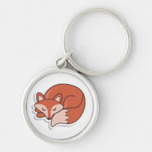Fox Sleeping Key Ring
