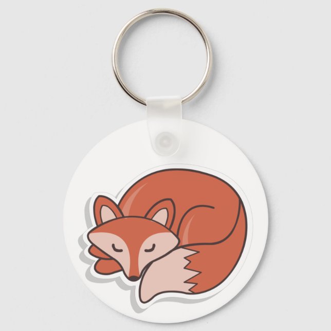 Fox Sleeping Key Ring (Front)