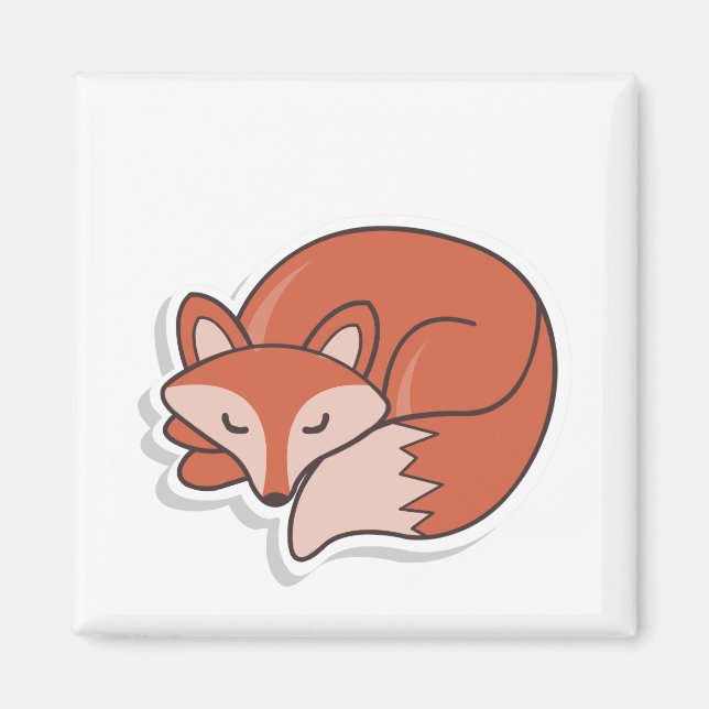 Fox Sleeping Magnet (Front)