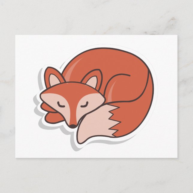 Fox Sleeping Postcard (Front)