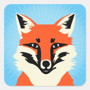 Fox Square Sticker