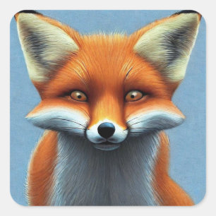 Fox Square Sticker