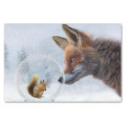 Fox Squirrel Winter Snow Globe