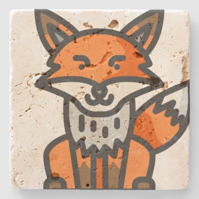 fox stone coaster (Front)