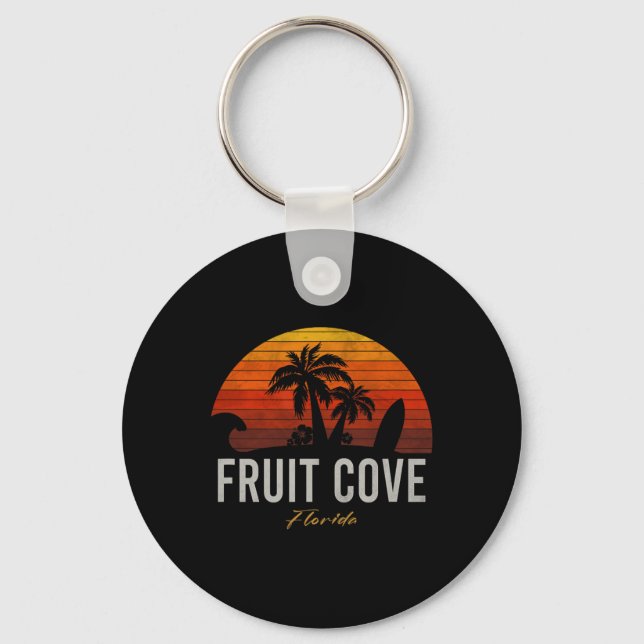 Fox Surfing Japanese Japanese Wave  Key Ring (Front)