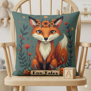 Fox Tales Boho Woodland Animal Cushion