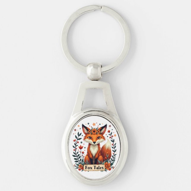 Fox Tales Boho Woodland Animal Key Ring (Front)