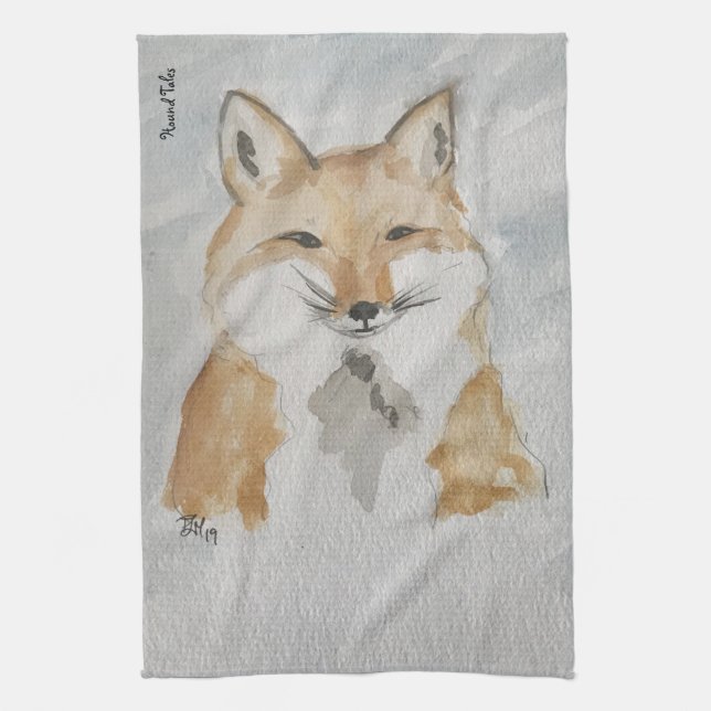 Fox Tea Towel (Vertical)