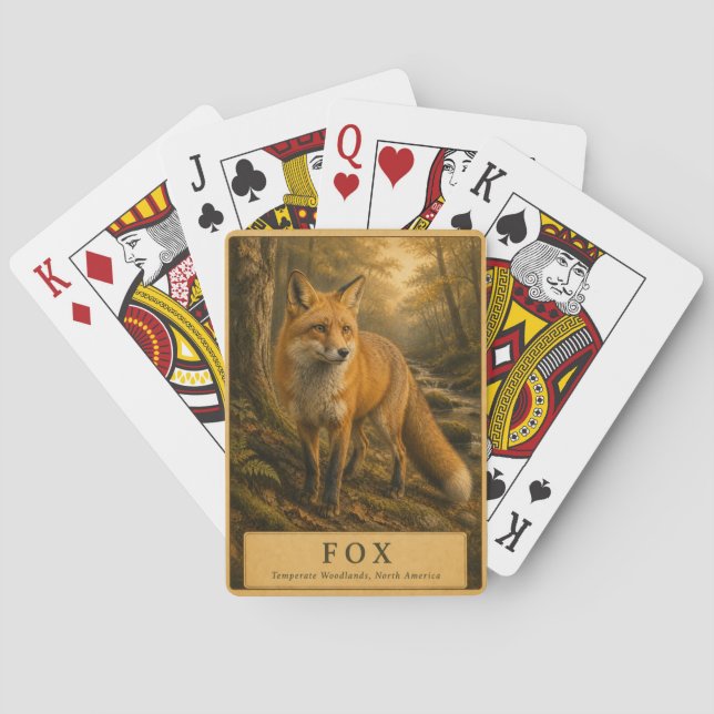 Fox Temperate Woodlands VINTAGE Playing Cards (Back)