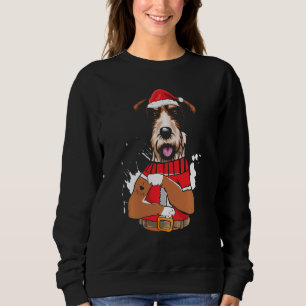 Fox Terrier Dog Santa I Love Mum Tattoo Ugly Chris Sweatshirt