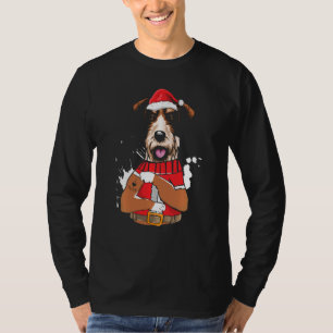 Fox Terrier Dog Santa I Love Mum Tattoo Ugly Chris T-Shirt