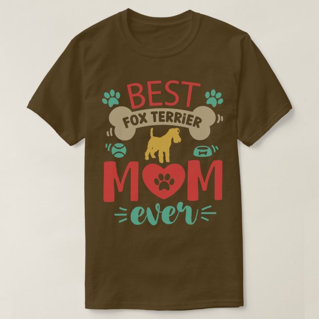Fox Terrier Dog T-Shirt (Design Front)