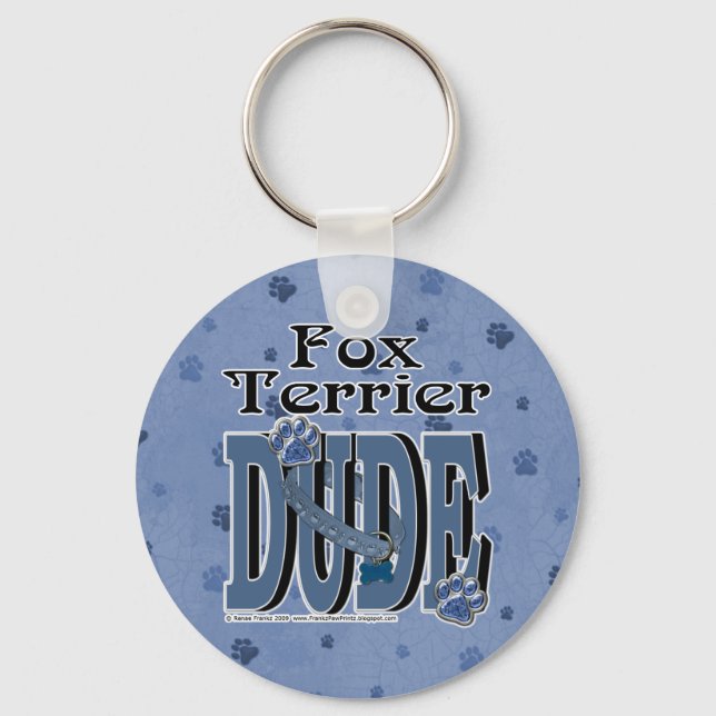 Fox Terrier DUDE Key Ring (Front)