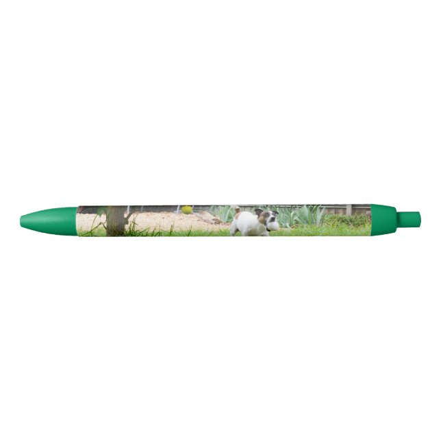 Fox Terrier Funny Scare Face, Blue Ink Pen (Front)