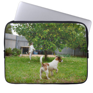 Fox Terrier Leaping Into A Tree, Laptop Sleeve