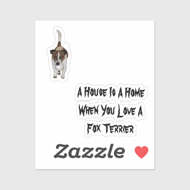 Fox Terrier, Love Is Logo,  (Sheet)