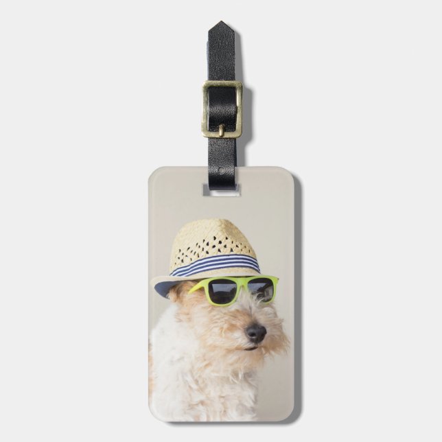 Fox Terrier Luggage Tag (Front Vertical)