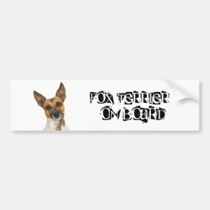 Fox Terrier on Board Bumper Sticker