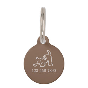 Fox Terrier Personalised Name Dog ID Tag
