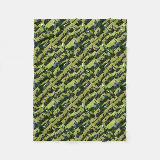 Fox Terrier Photo Collage, Fleece Blanket (Front)