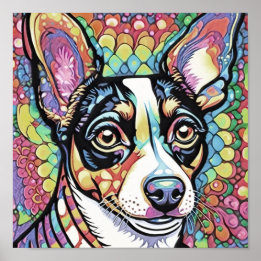  Fox Terrier Square Poster