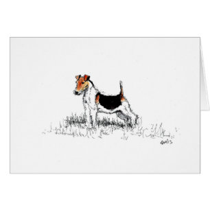 Fox Terrier standing proud