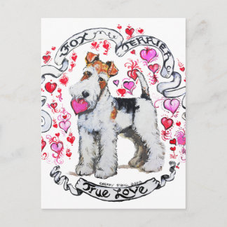 Fox Terrier Sweetheart Postcard
