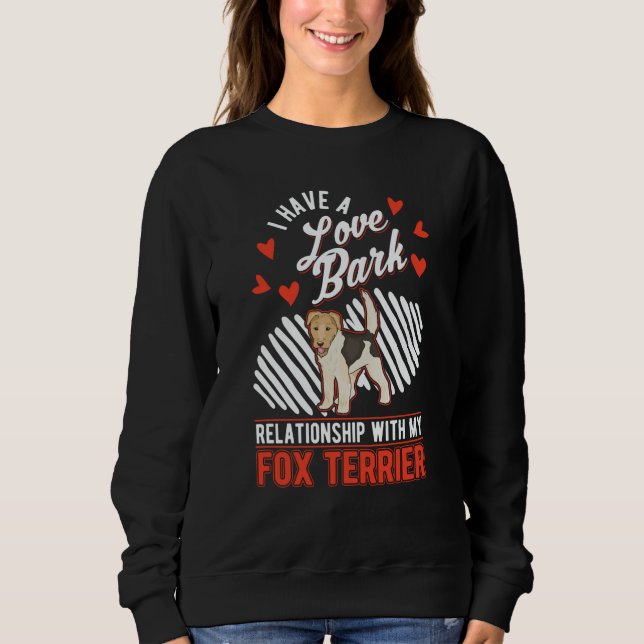Fox Terrier Valentine's Day Wire Fox Terrier Sweatshirt (Front)