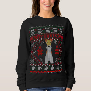 Fox Terrier Wire Dog Merry Christmas Ugly Sweater 