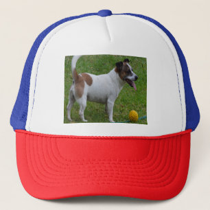 Fox Terrier With His Yellow Ball, Trucker Hat