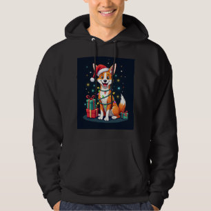 Fox Terrier Xmas Lighting Santa Fox Terrier Dog Ch Hoodie