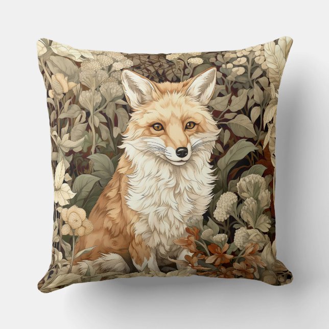 Fox Throw Pillow (Back)