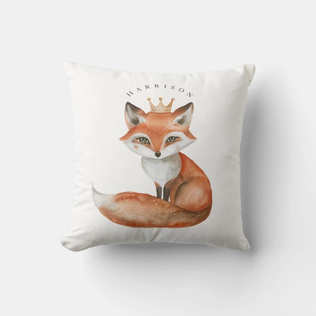 Fox Throw Pillow 16" x 16" (Front)