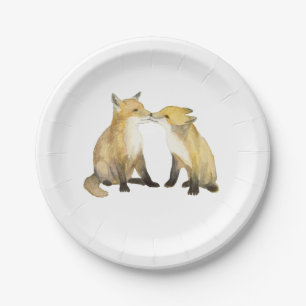 Fox Twins Paper Plate