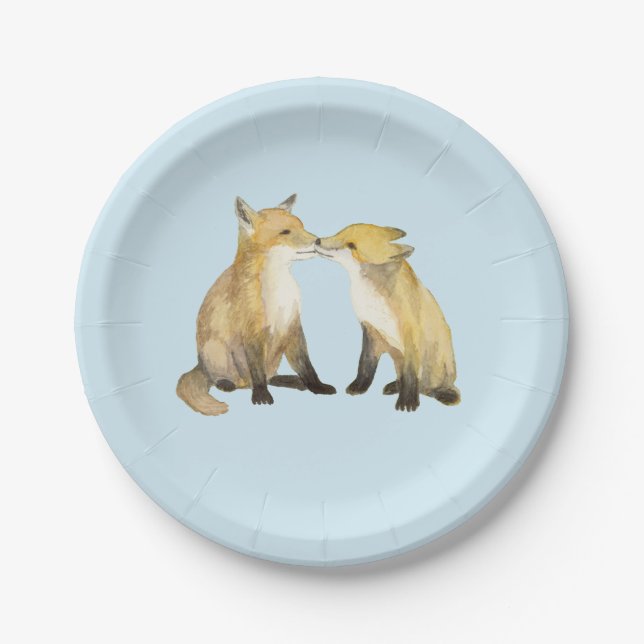 Fox Twins Paper Plate (Front)