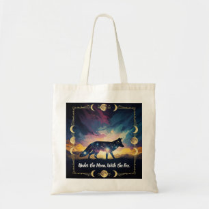 Fox Under the Moon Tote Bag