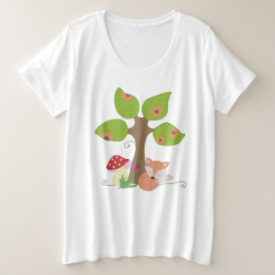fox under tree plus size T-Shirt