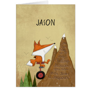 Fox Unicyclist-More Than a Conqueror