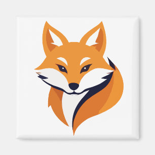 Fox Vector Art Animal Modern Urban City Graphic Magnet